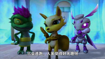 猪猪侠:三尾狐火焰寒气森森,看着强大无比,却被自来水浇灭!