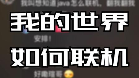 每天一个无用小知识：我的世界如何联机