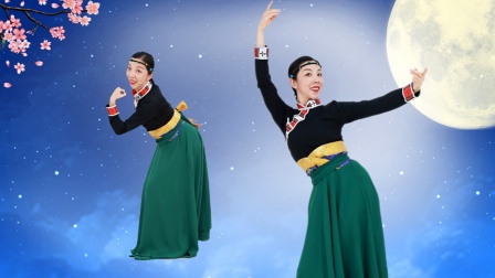 糖豆广场舞课堂《蓝色天梦》网红藏族舞
