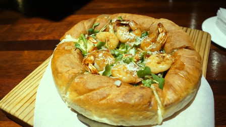 韩国美食：最地道的韩式披萨，芝士配鲜虾和培根，芝士控吃得爽翻了