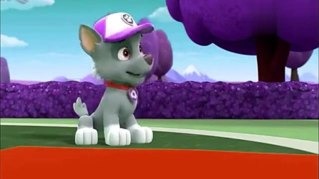 儿童早教动画，大热天汪汪队玩水上溜滑梯！