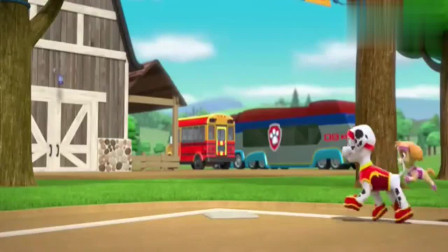 汪汪队立大功：毛毛玩足垒球真厉害，能踢到球还不摔倒！