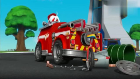 汪汪队立大功：毛毛脚踩独轮车，头上转轮胎出场！