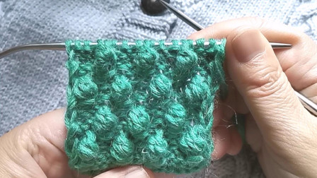 爆米花花型的编织教程，简单易学，适合编织帽子和各种外套毛衣图解视频