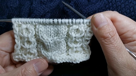 条纹绞花的编织方法，新手可以学会编织，适合编织冬季的套头毛衣图解视频