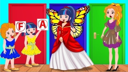 紫悦蒙上了眼睛，紫悦能猜到裙子是什么颜色的吗？小马国女孩游戏