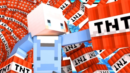 我的世界小白解说秘密传奇53 实现被老虎围绕梦想 爽完把他们炸了