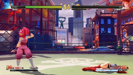 街霸V：伊吹VS嘉米，日本忍者小姐姐全新麻花头出战