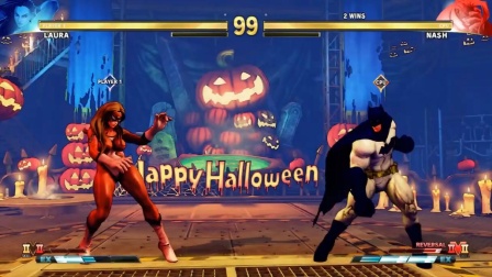 街霸V：劳拉与纳什换装对战，女超人大战蝙蝠侠
