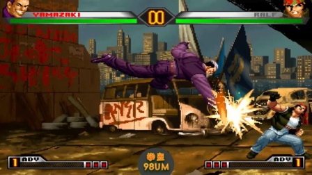 拳皇98UM：最刚战士拉尔夫，正面一拳打爆满血山崎龙二