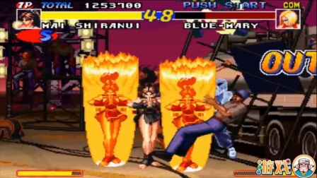 饿狼传说：不知火舞VS玛丽，女神全程无伤实力碾压