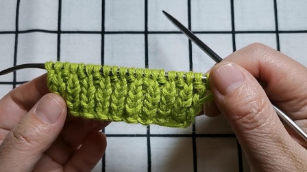 适合新手的单罗纹针编织教程，就是一针下针，一针上针的编织方法图解视频
