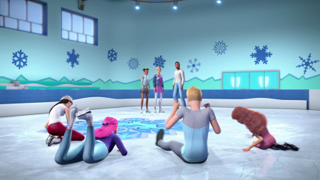 芭比：开溜冰场想举办溜冰表演，可是场馆的人谁不是一个接一个摔
