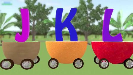 幼儿早教动画，萌宝宝开着水果小火车，认识26个英文字母