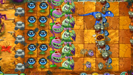 植物大战僵尸：pvz版，大嘴花加黄秋葵荚，这搭配怎样？