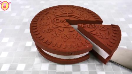 用太空沙DIY奥利奥夹心饼干蛋糕模型真的好逼真一起学起来吧