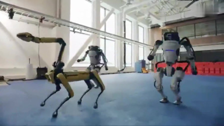 波士顿的动力机器人组团跳舞，这妖娆舞姿完败广场舞啊