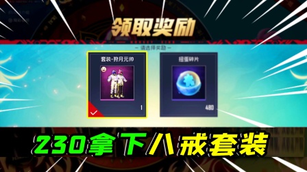 保护追加龙骨皮肤，结果230出了个“猪八戒”