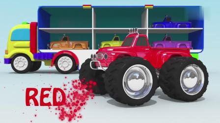 益智动画英语早教，用玩具卡车来教孩子们学习颜色！