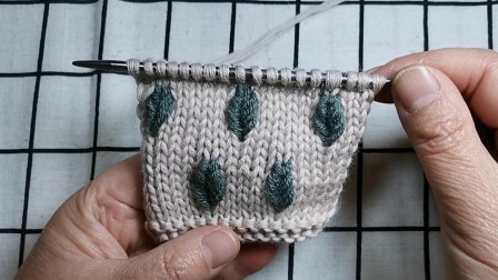 小树叶花的编织教程，适合编织童装毛衣，几分钟就可以学会的方法图解视频