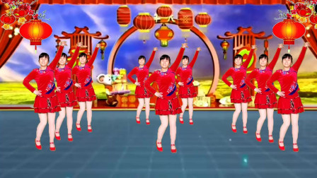 喜庆广场舞《好运来》歌曲欢快喜庆，舞蹈好看又好学