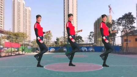唐江舞动人生原创32步广场舞《受伤的狼》室外风景视频