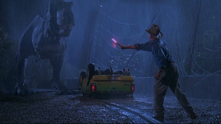 早已绝迹的恐龙被复生，格兰特解救困在车中的女孩 侏罗纪公园 1