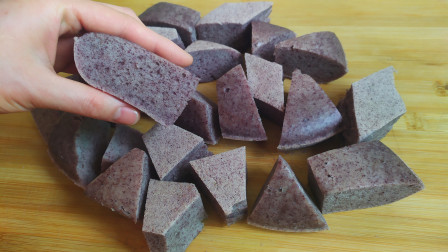 紫米马拉糕家庭配方，像海绵一样松软，做法比蛋糕简单好吃