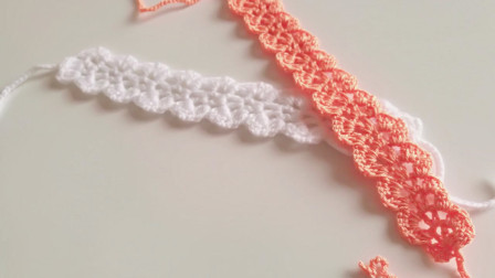 「钩针编织」实用又漂亮的花边发带-织法教程