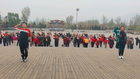 霍州市老体协健身操协会基层培训《没有就没有新中国》广场舞