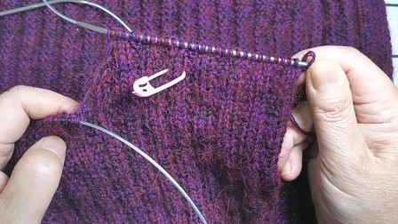 女士开衫圆领毛衣编织视频教程三，右边肩的编织方法，新手可学-织法教程