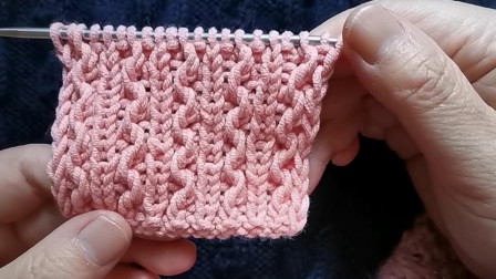 竖条纹的阿尔巴利亚针编织教程，简单好学，适合简单款式手工毛衣-织法教程
