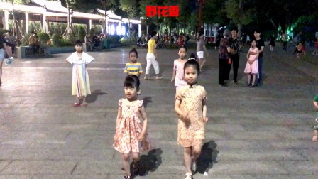 2女孩《广场舞》跳得好起劲，谁料被一群小孩抢镜了！