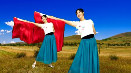 阿采原创广场舞教学 扇子舞教学《和谐中国》简单大气，美轮美奂，适合表演