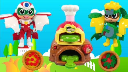 玩具故事：开心超人和花心超人，DIY食玩黏土披萨