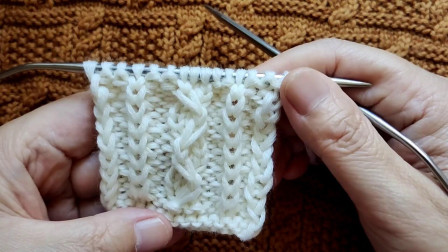柳条花的编织视频教程，适合手工编织男款棒针毛衣，新手可以学习图解视频