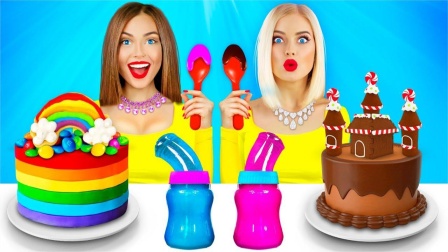 彩虹蛋糕vs巧克力蛋糕，哪个蛋糕更好吃呢