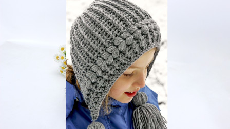 娟娟编织编织方法独特造型好看的麻花辫帽子图解视频