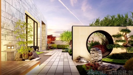 成都别墅花园设计装修公司/庭院景观设计/新中式庭院/瑞锦园林
