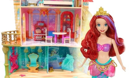 迪士尼公主玩具：小美人鱼公主爱丽儿的城堡