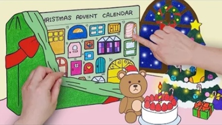 趣味定格动画：泰迪熊过生日，送个草莓蛋糕给它
