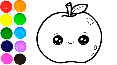 儿童益智玩具：手工diy绘画涂鸦，给小朋友画五颜六色的苹果！