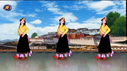 雨亭广场舞《洗衣歌》欢快网红藏族舞