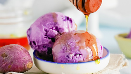 【紫薯冰淇淋超懒版】不用鸡蛋不用打发顺滑无渣停不了口~