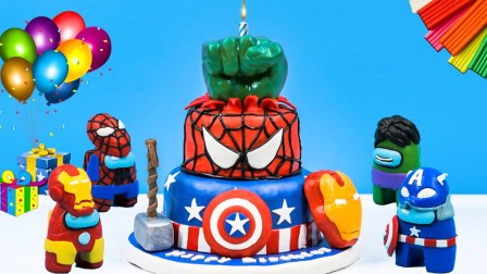 创意手工：超级英雄举办生日派对，手工制作豪华生日蛋糕！