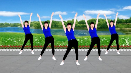 益馨广场舞《花一样的姑娘》有氧健身减肥操，正面示范