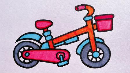 【自行车简笔画】简单又好看的自行车简笔教程，和我一起画吧