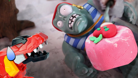 小志和玩具 吃了能刀枪不入的蛋糕被巨人僵尸扔了 心奇爆龙战车X玩具故事