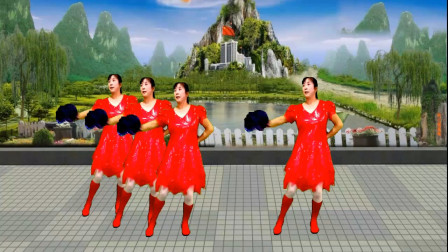 广场舞《中国大舞台》歌曲豪迈大气，喜庆手花舞，为幸福而喝彩