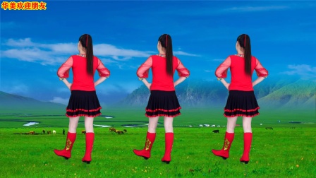 高原天籁《我在纳林湖等着你》32步广场舞背面演示，适合初学者